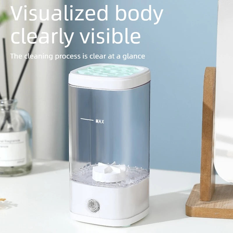Electric Makeup Brush Cleaning Machine Automatic USB Rechargeable Daily Makeup Tool Cleaning Powder Sponge Egg for Lazy People