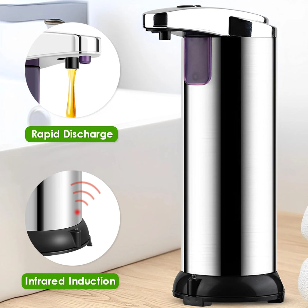 280Ml Automatic Soap Dispenser 3 Adjustable Level Touchless Hand Soap Dispenser Motion Sensor Smart Hand Sanitizer