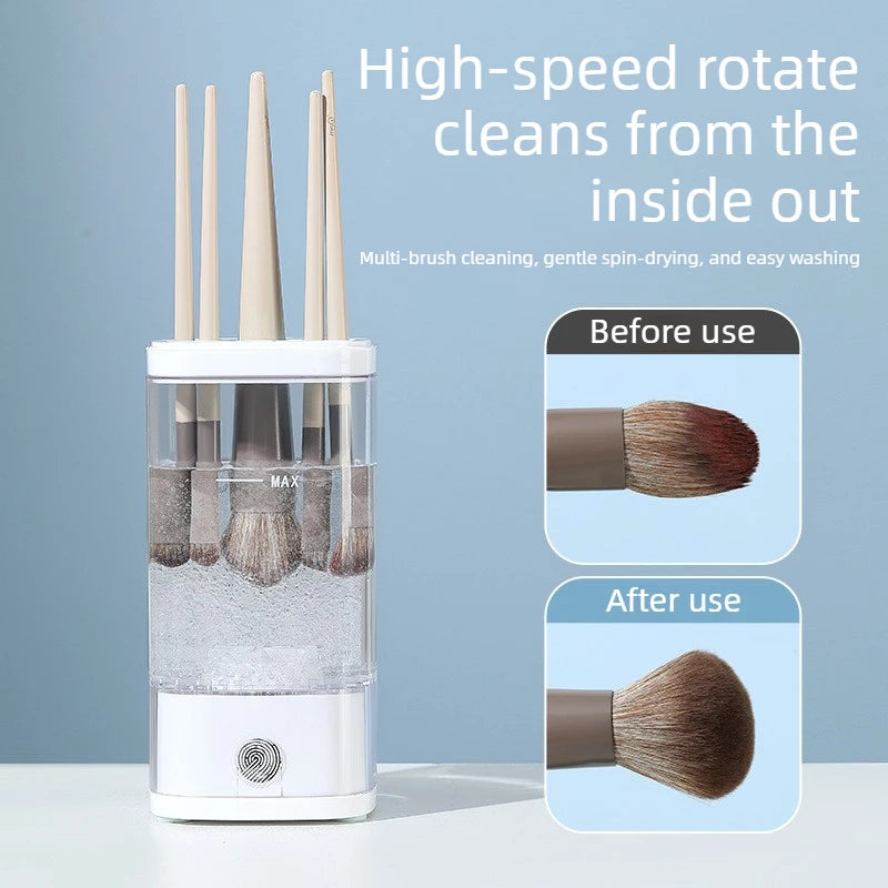 Electric Makeup Brush Cleaning Machine Automatic USB Rechargeable Daily Makeup Tool Cleaning Powder Sponge Egg for Lazy People